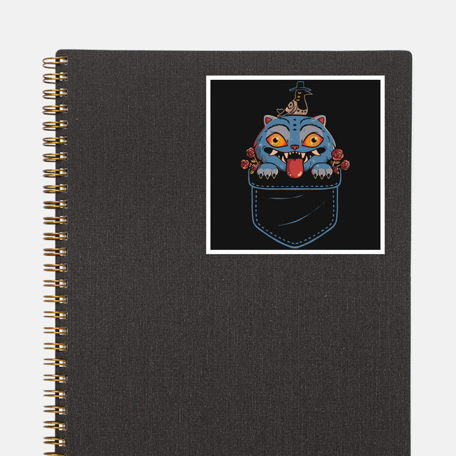 Blue Tiger Pocket-None-Glossy-Sticker-Arigatees