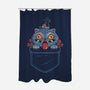 Blue Tiger Pocket-None-Polyester-Shower Curtain-Arigatees