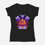 Pacman Ouija-Womens-V-Neck-Tee-Samuel