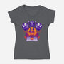 Pacman Ouija-Womens-V-Neck-Tee-Samuel