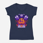 Pacman Ouija-Womens-V-Neck-Tee-Samuel