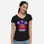 Pacman Ouija-Womens-V-Neck-Tee-Samuel