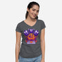 Pacman Ouija-Womens-V-Neck-Tee-Samuel