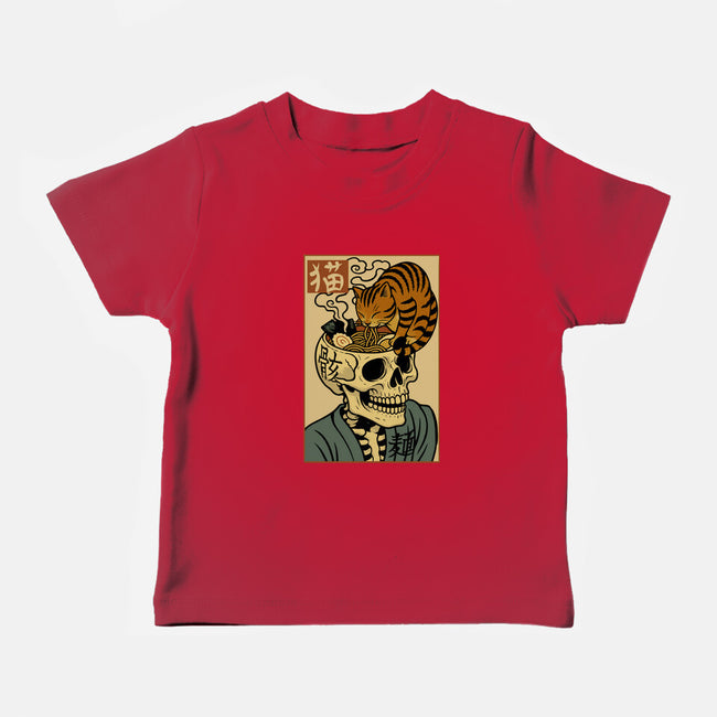 Skull Noodles And Cat Uikioe-Baby-Basic-Tee-fanfabio