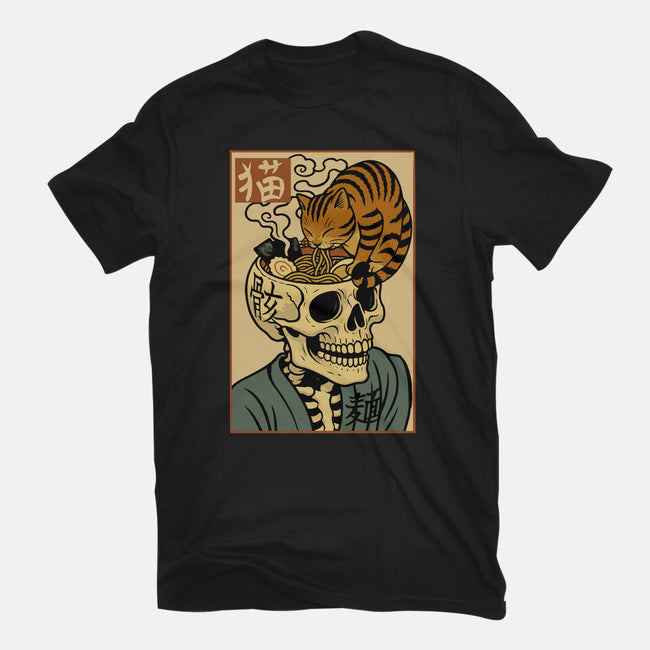 Skull Noodles And Cat Uikioe-Womens-Fitted-Tee-fanfabio