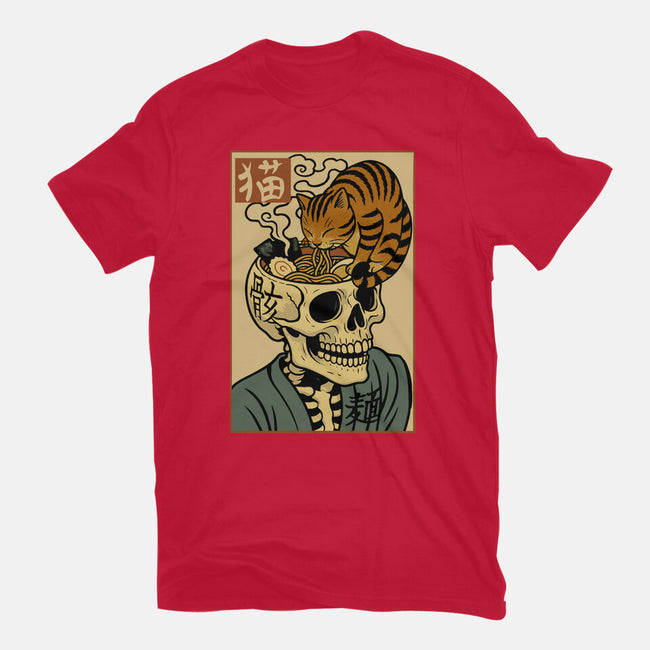Skull Noodles And Cat Uikioe-Mens-Heavyweight-Tee-fanfabio