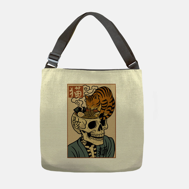 Skull Noodles And Cat Uikioe-None-Adjustable Tote-Bag-fanfabio