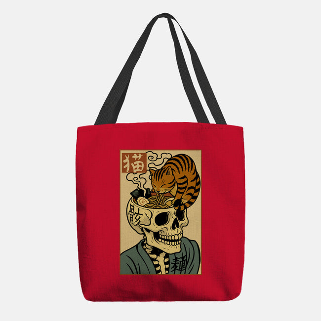 Skull Noodles And Cat Uikioe-None-Basic Tote-Bag-fanfabio