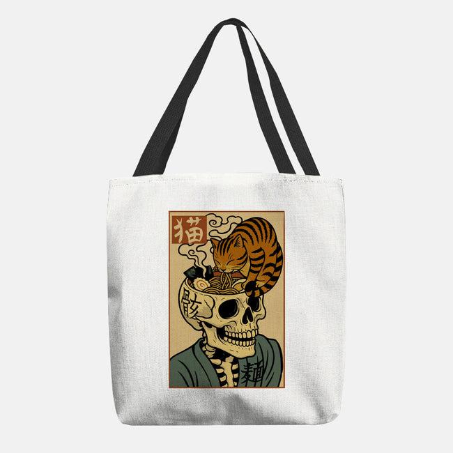 Skull Noodles And Cat Uikioe-None-Basic Tote-Bag-fanfabio