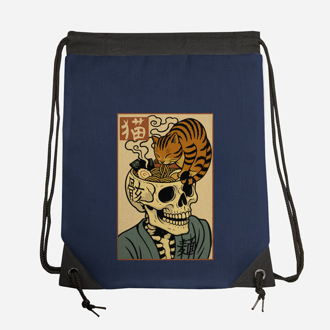 Skull Noodles And Cat Uikioe-None-Drawstring-Bag-fanfabio