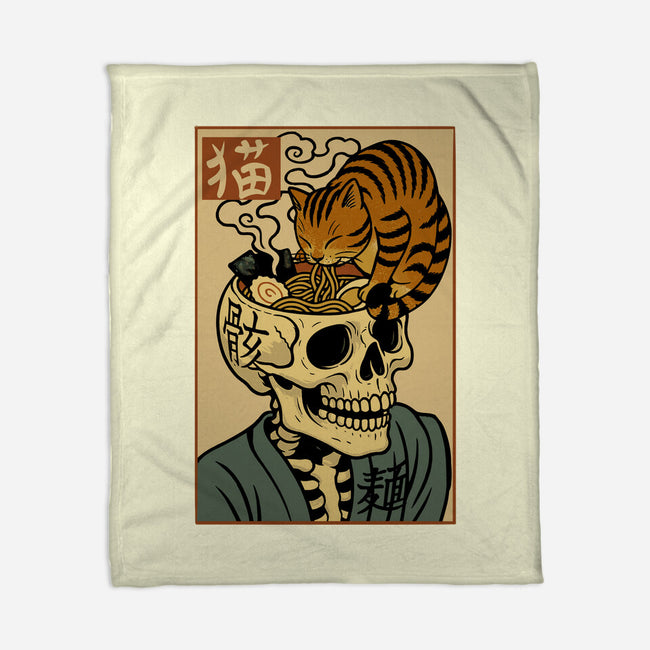 Skull Noodles And Cat Uikioe-None-Fleece-Blanket-fanfabio