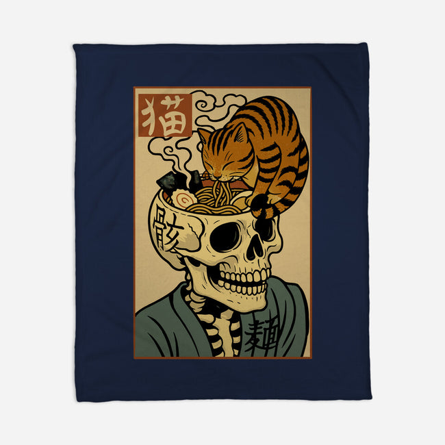Skull Noodles And Cat Uikioe-None-Fleece-Blanket-fanfabio