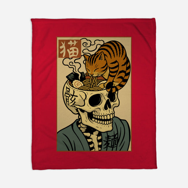 Skull Noodles And Cat Uikioe-None-Fleece-Blanket-fanfabio