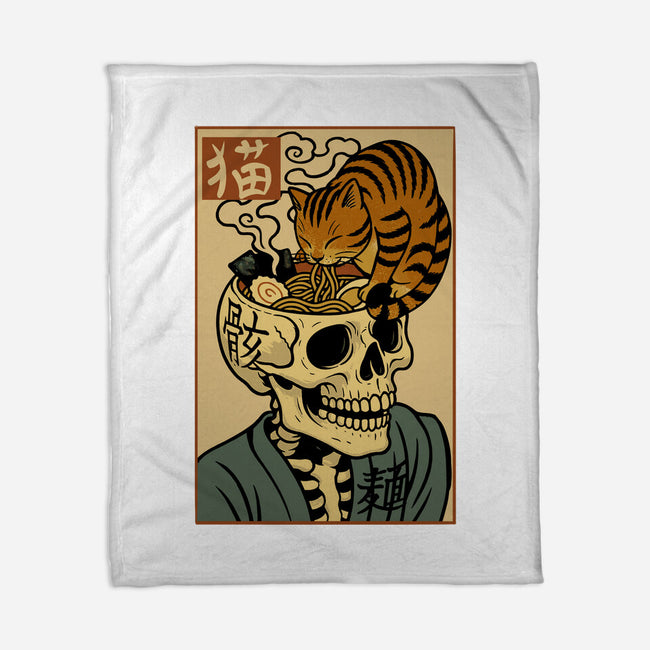 Skull Noodles And Cat Uikioe-None-Fleece-Blanket-fanfabio