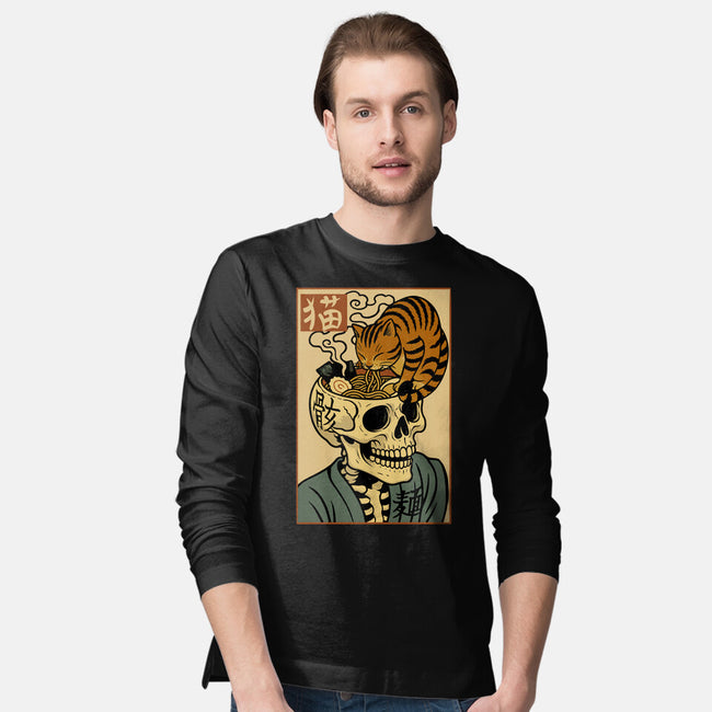 Skull Noodles And Cat Uikioe-Mens-Long Sleeved-Tee-fanfabio