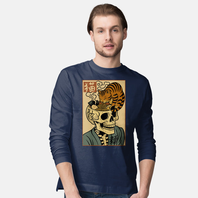 Skull Noodles And Cat Uikioe-Mens-Long Sleeved-Tee-fanfabio