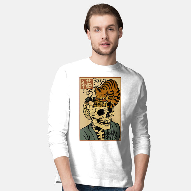 Skull Noodles And Cat Uikioe-Mens-Long Sleeved-Tee-fanfabio