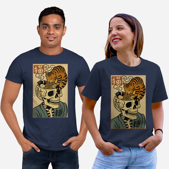 Skull Noodles And Cat Uikioe-Unisex-Basic-Tee-fanfabio