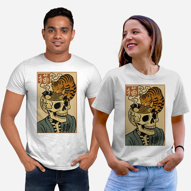 Skull Noodles And Cat Uikioe-Unisex-Basic-Tee-fanfabio