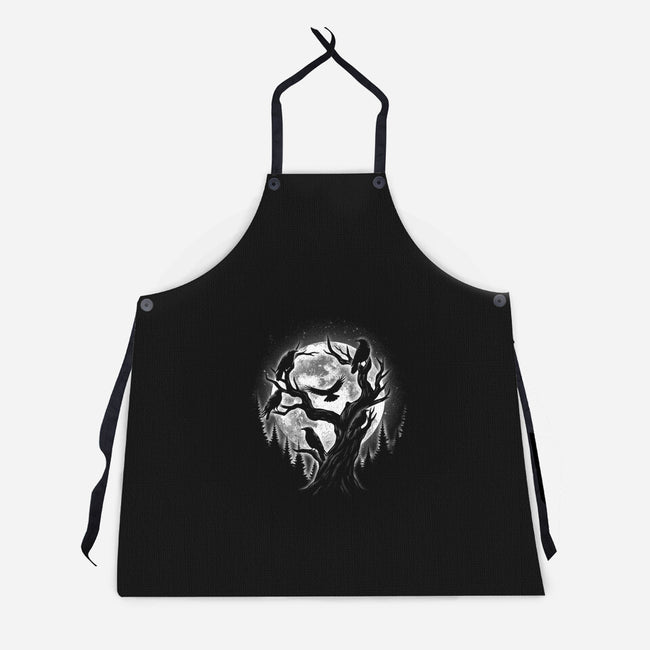 Moonlight Crow-Unisex-Kitchen-Apron-fanfreak1