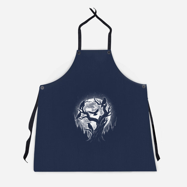 Moonlight Crow-Unisex-Kitchen-Apron-fanfreak1