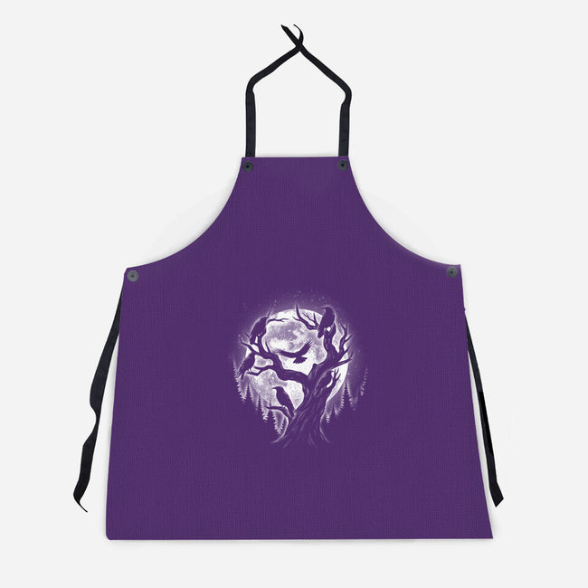 Moonlight Crow-Unisex-Kitchen-Apron-fanfreak1