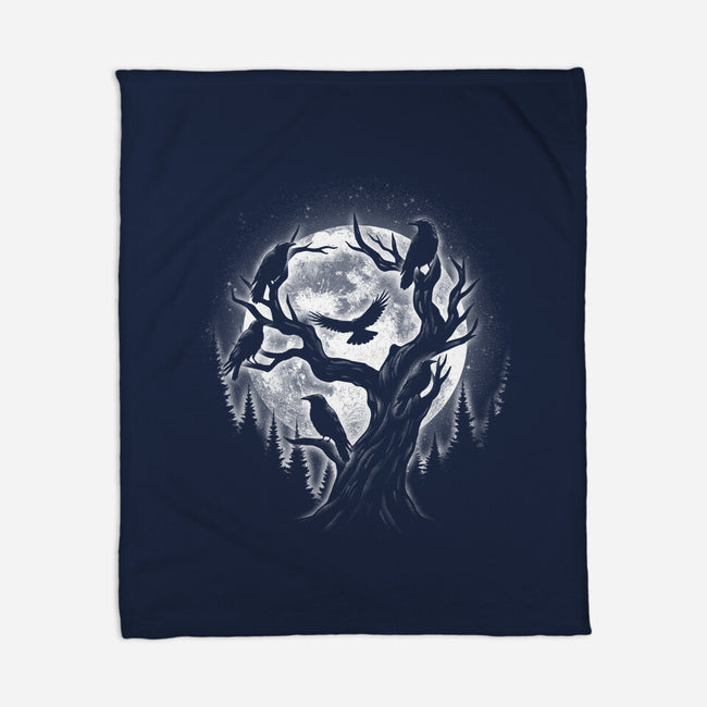 Moonlight Crow-None-Fleece-Blanket-fanfreak1