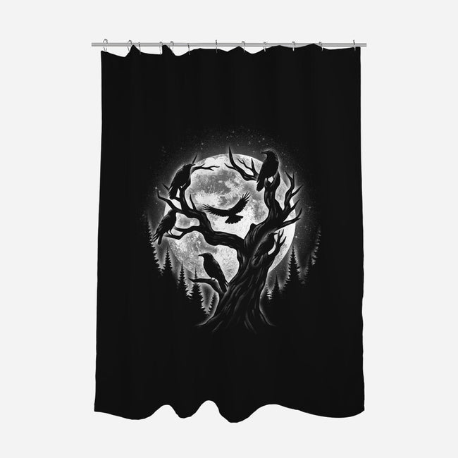Moonlight Crow-None-Polyester-Shower Curtain-fanfreak1