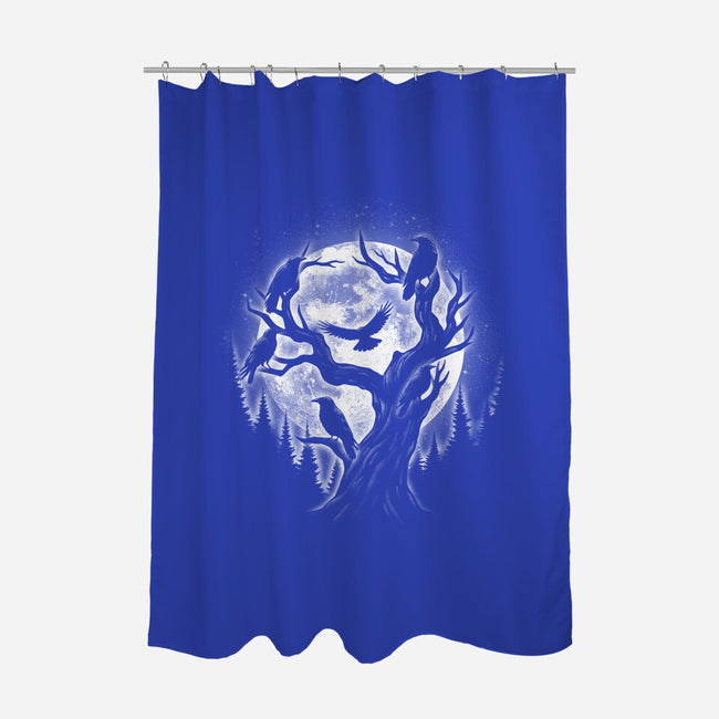 Moonlight Crow-None-Polyester-Shower Curtain-fanfreak1