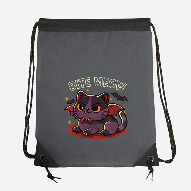 Bite Meow-None-Drawstring-Bag-fanfreak1