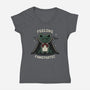 Vampire Frog-Womens-V-Neck-Tee-fanfreak1