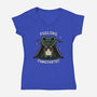 Vampire Frog-Womens-V-Neck-Tee-fanfreak1