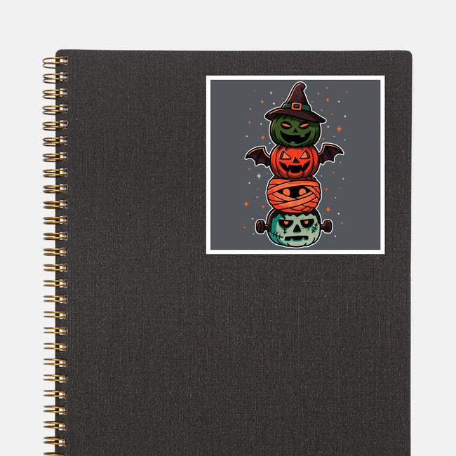Pumpkin Totem-None-Glossy-Sticker-fanfreak1