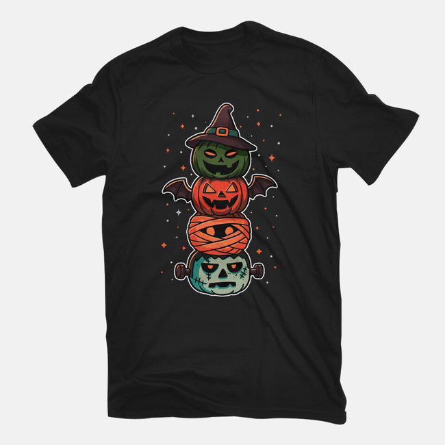 Pumpkin Totem-Womens-Fitted-Tee-fanfreak1