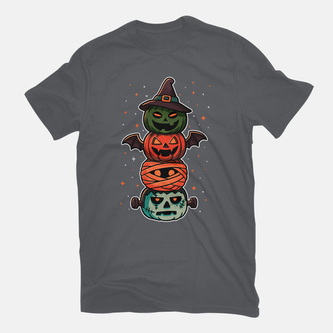 Pumpkin Totem-Womens-Fitted-Tee-fanfreak1