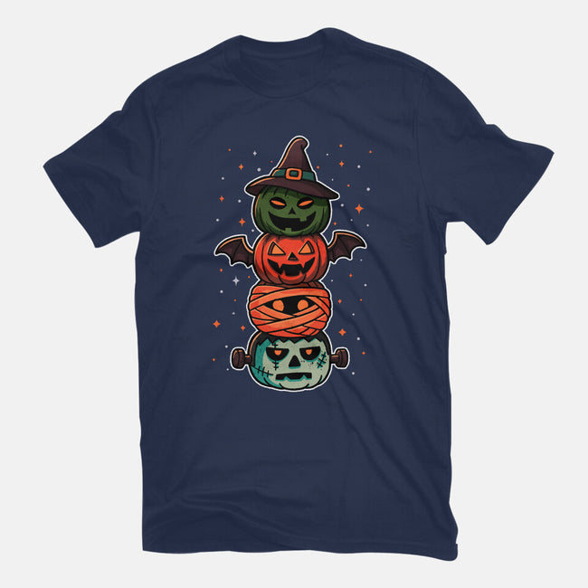 Pumpkin Totem-Womens-Fitted-Tee-fanfreak1