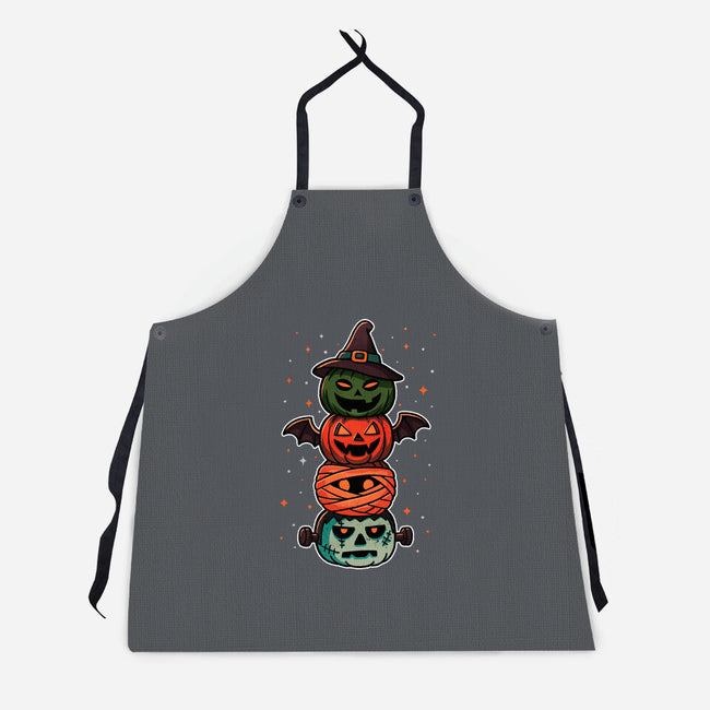 Pumpkin Totem-Unisex-Kitchen-Apron-fanfreak1
