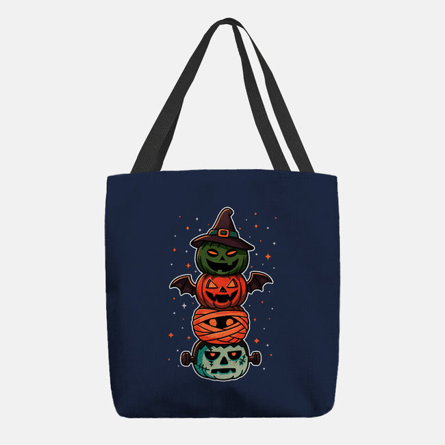 Pumpkin Totem-None-Basic Tote-Bag-fanfreak1