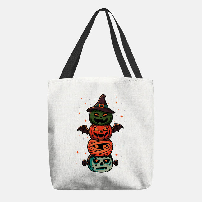 Pumpkin Totem-None-Basic Tote-Bag-fanfreak1