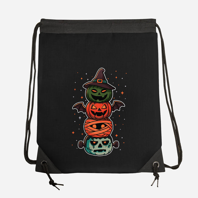 Pumpkin Totem-None-Drawstring-Bag-fanfreak1
