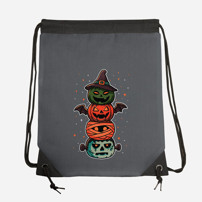 Pumpkin Totem-None-Drawstring-Bag-fanfreak1