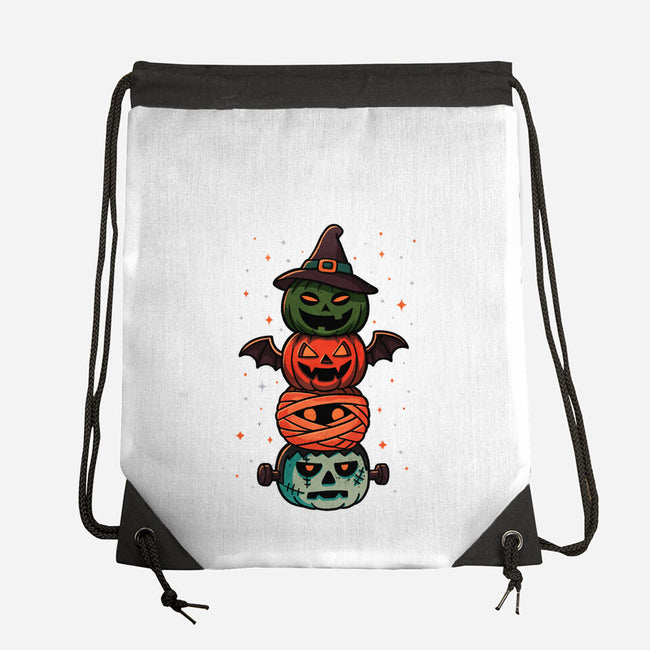 Pumpkin Totem-None-Drawstring-Bag-fanfreak1