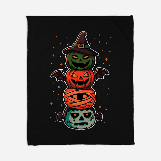 Pumpkin Totem-None-Fleece-Blanket-fanfreak1