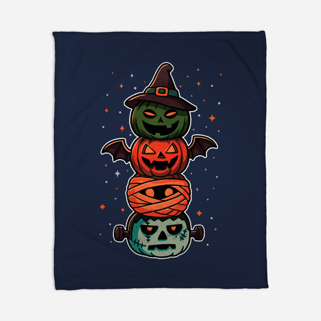 Pumpkin Totem-None-Fleece-Blanket-fanfreak1