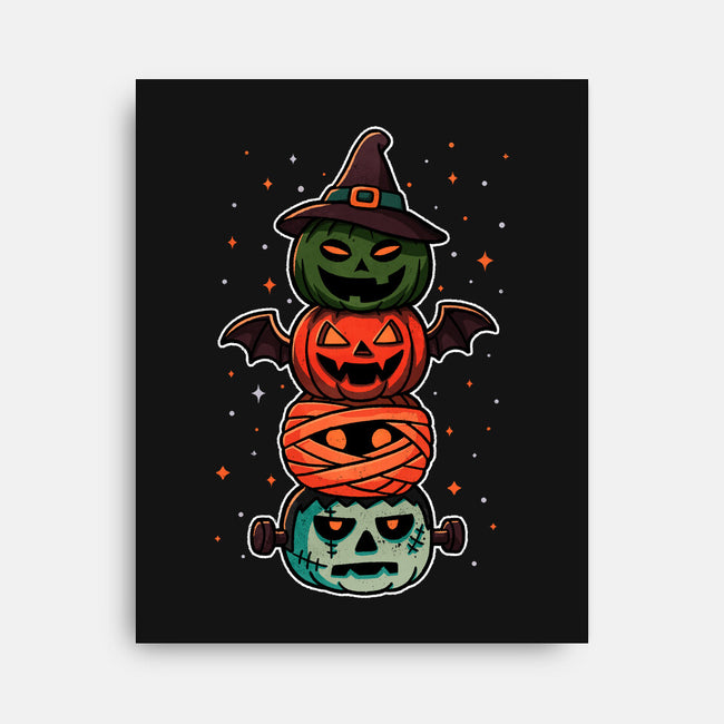 Pumpkin Totem-None-Stretched-Canvas-fanfreak1
