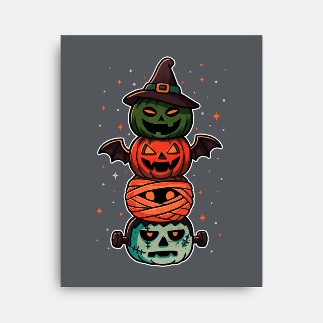 Pumpkin Totem-None-Stretched-Canvas-fanfreak1