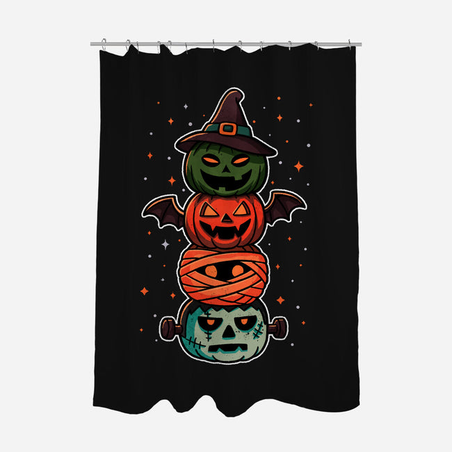 Pumpkin Totem-None-Polyester-Shower Curtain-fanfreak1