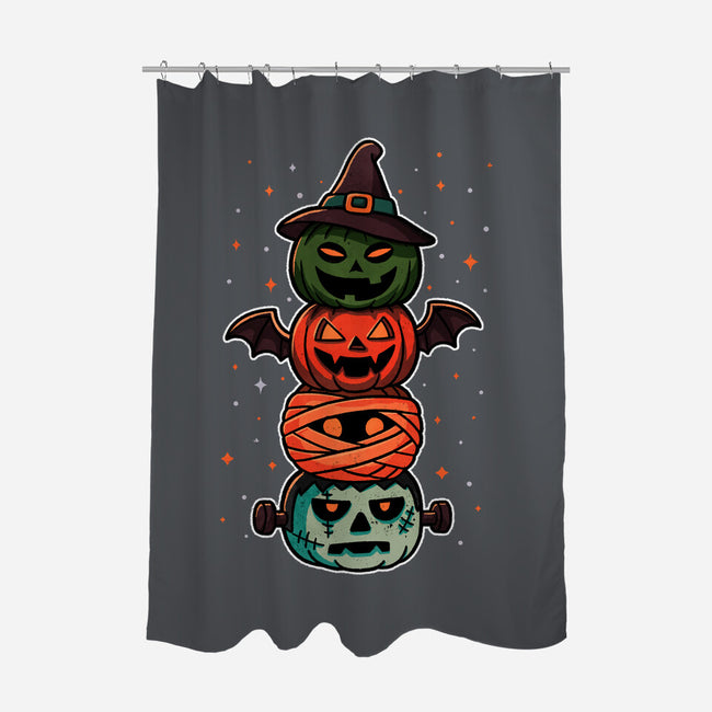 Pumpkin Totem-None-Polyester-Shower Curtain-fanfreak1