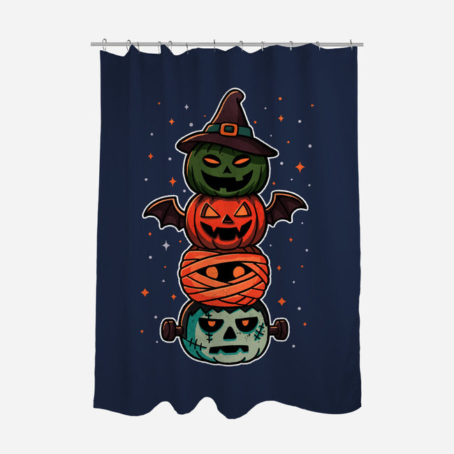 Pumpkin Totem-None-Polyester-Shower Curtain-fanfreak1