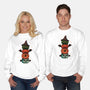 Pumpkin Totem-Unisex-Crew Neck-Sweatshirt-fanfreak1